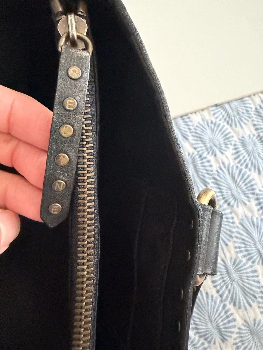 Celine Boogie Bag Studs Black Vintage